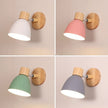 Macaron Wood & Iron Wall Sconce