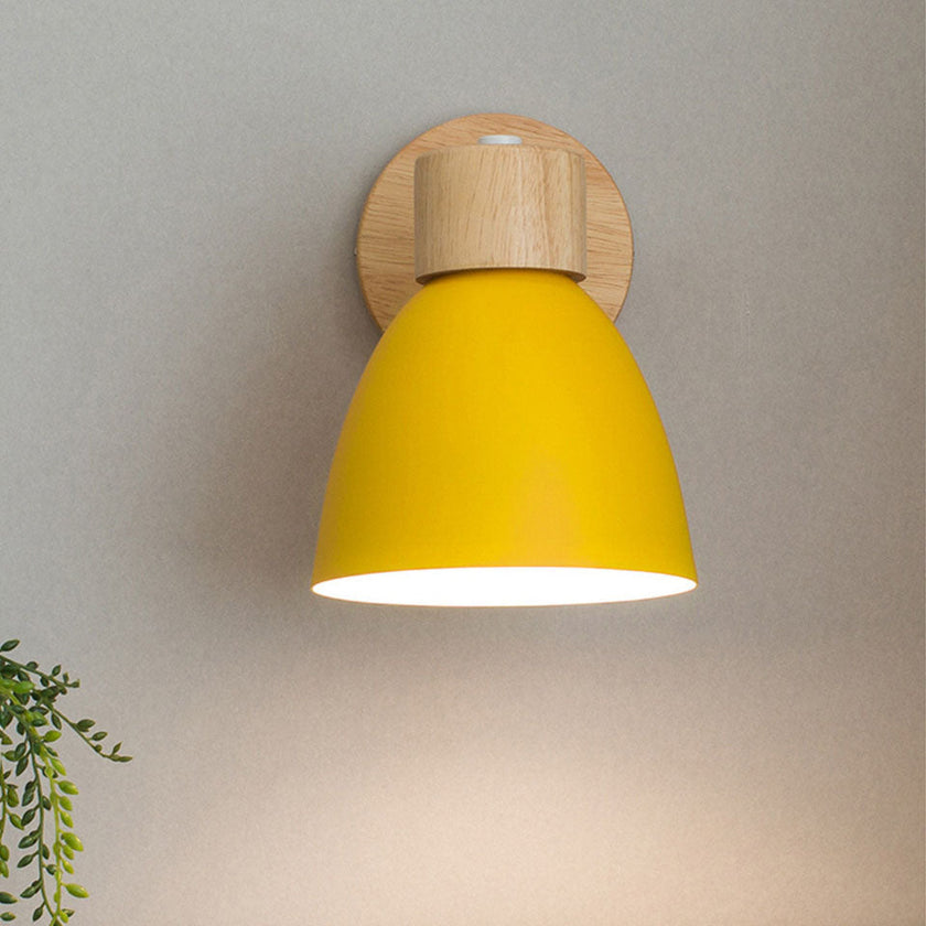 Macaron Wood & Iron Wall Sconce