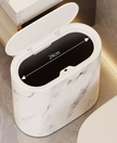 Nordic Marble Push-Top Trash Can