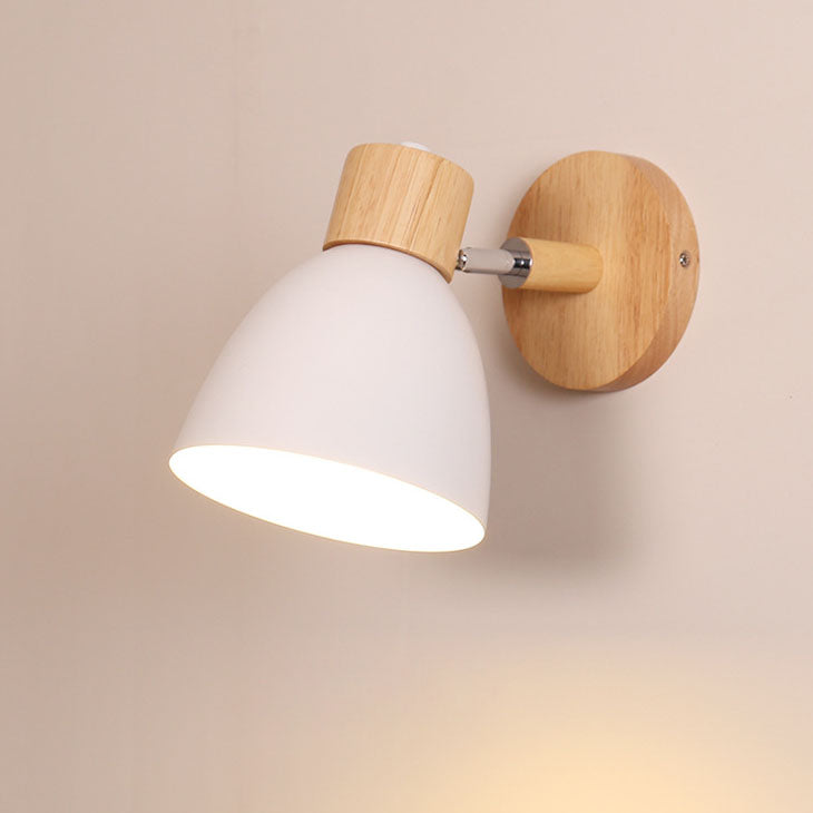 Macaron Wood & Iron Wall Sconce