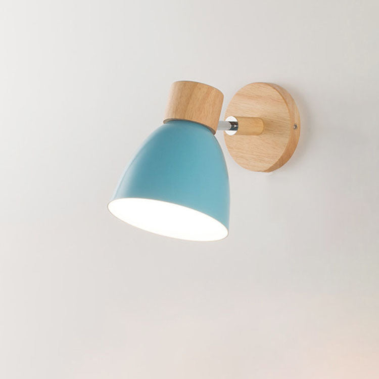Macaron Wood & Iron Wall Sconce