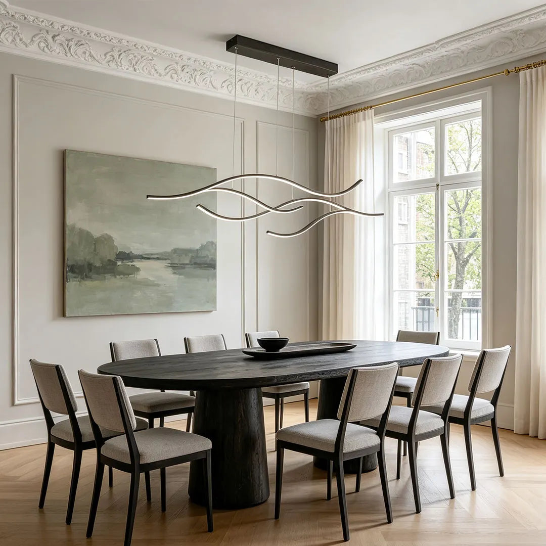 Wavy LED Linear Pendant Light