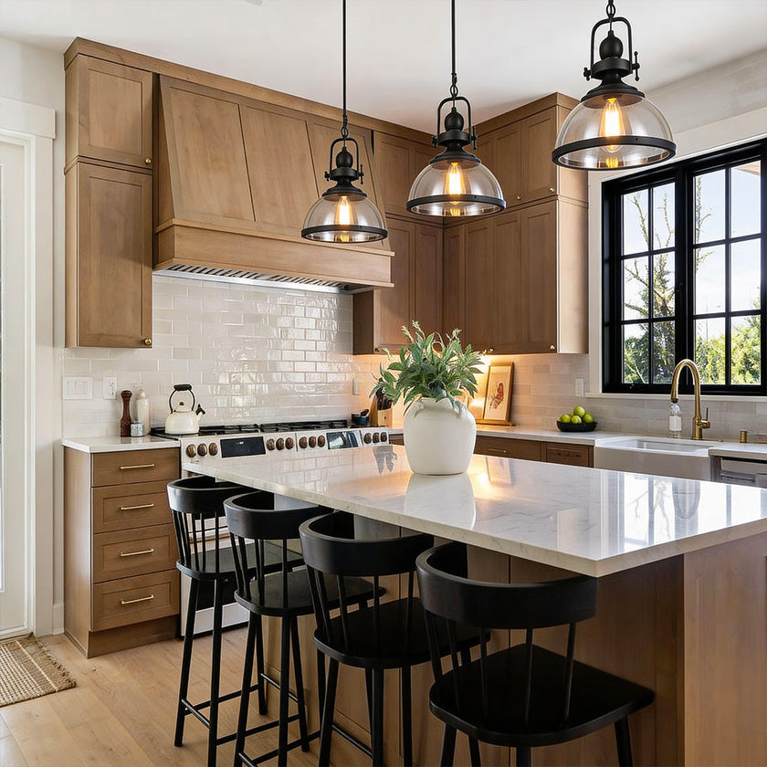 Clear Glass Bowl Pendant Light
