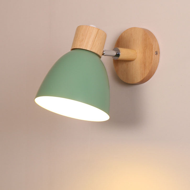 Macaron Wood & Iron Wall Sconce
