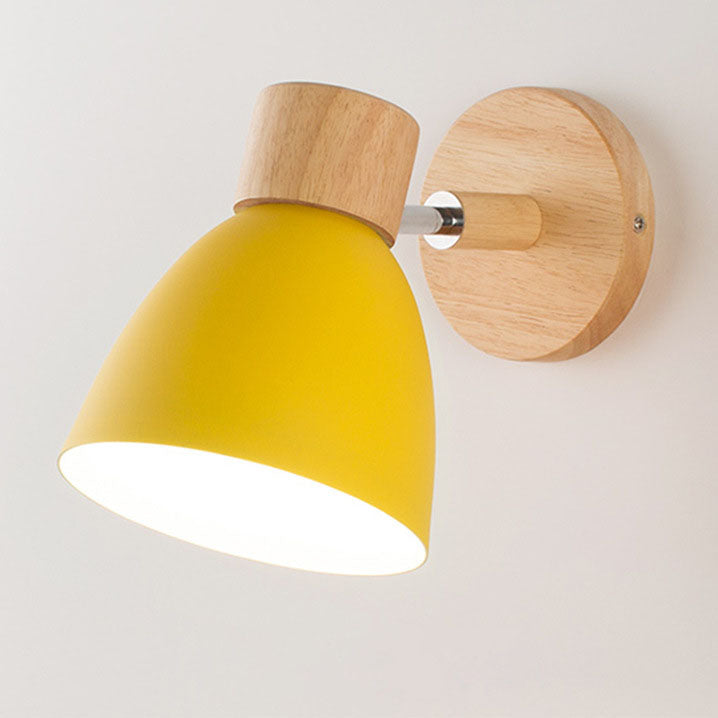 Macaron Wood & Iron Wall Sconce