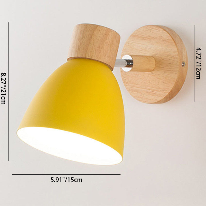 Macaron Wood & Iron Wall Sconce