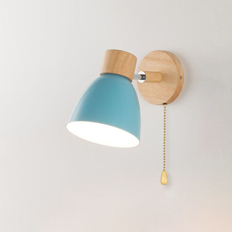 Macaron Wood & Iron Wall Sconce