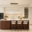 Wavy LED Linear Pendant Light