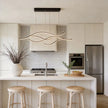 Wavy LED Linear Pendant Light