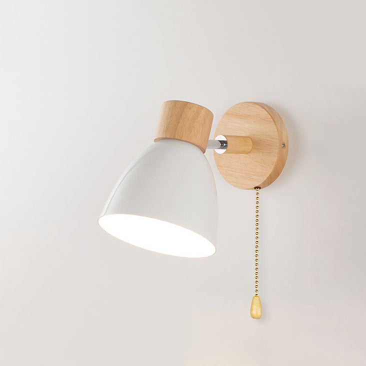 Macaron Wood & Iron Wall Sconce