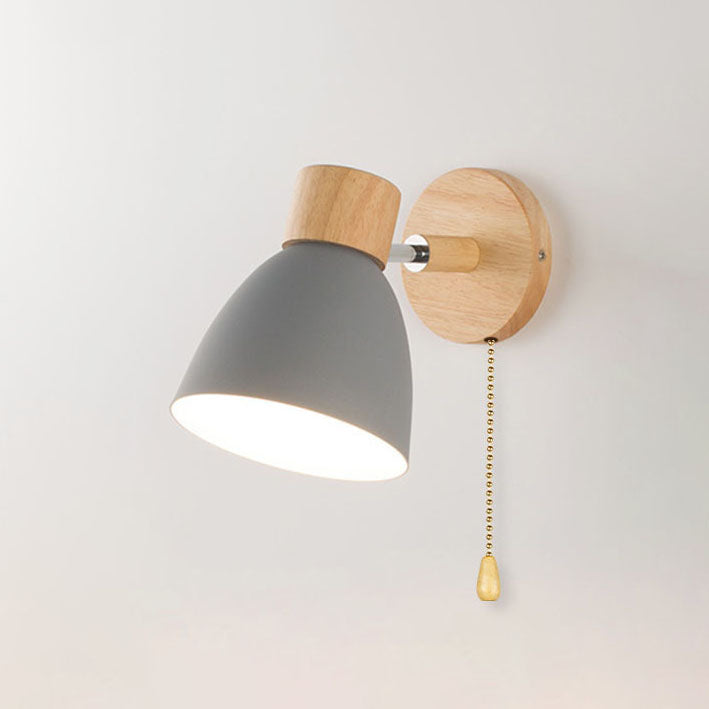 Macaron Wood & Iron Wall Sconce