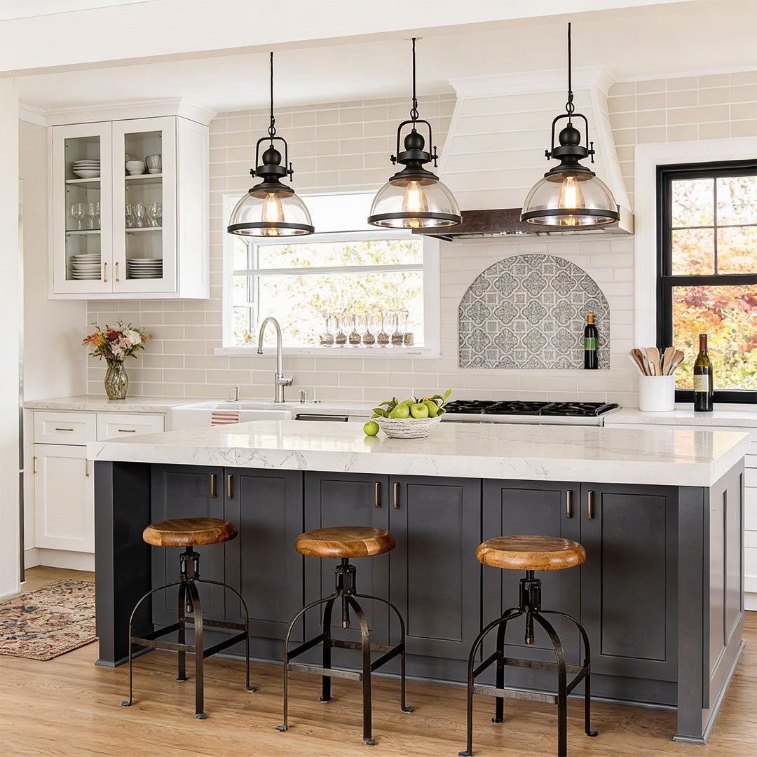Clear Glass Bowl Pendant Light