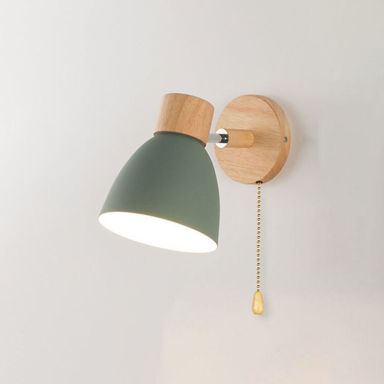 Macaron Wood & Iron Wall Sconce