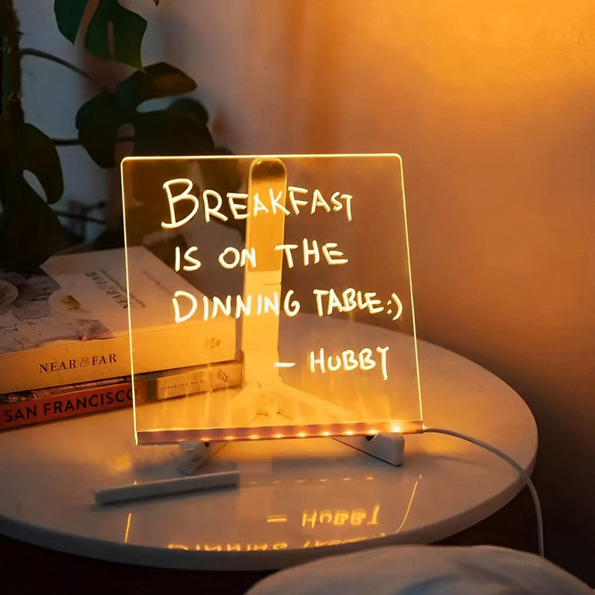 LED Acrylic Message Board Lamp