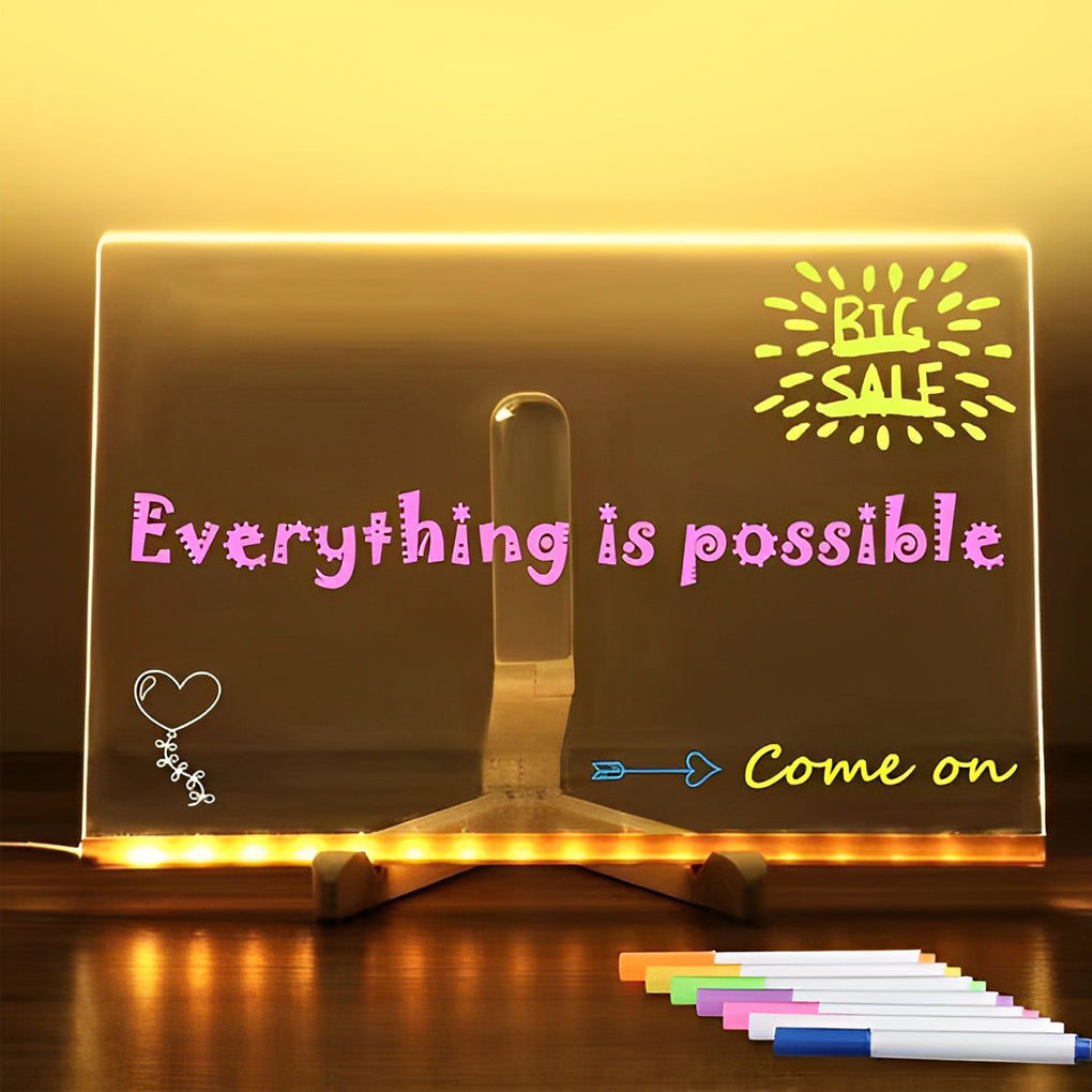 LED Acrylic Message Board Lamp