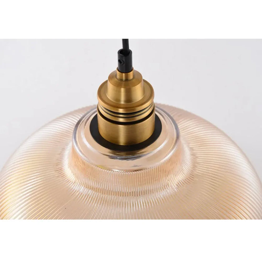 LumiVibe Ribbed Glass Pendant Light