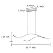 Wavy LED Linear Pendant Light