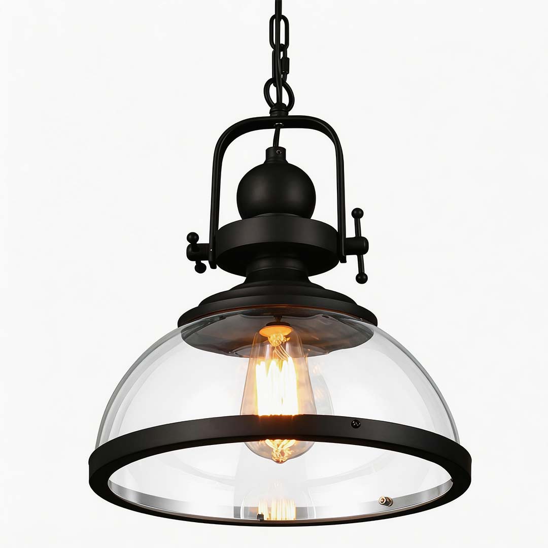 Clear Glass Bowl Pendant Light