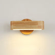 Japanese Rotating Wood Wall Lamp