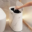 Nordic Marble Push-Top Trash Can