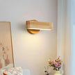 Japanese Rotating Wood Wall Lamp