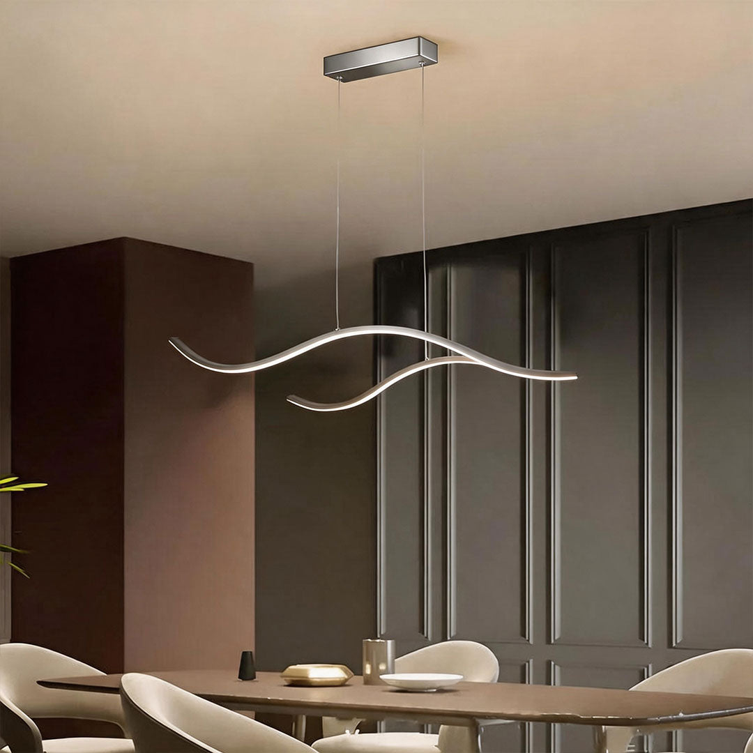 Wavy LED Linear Pendant Light