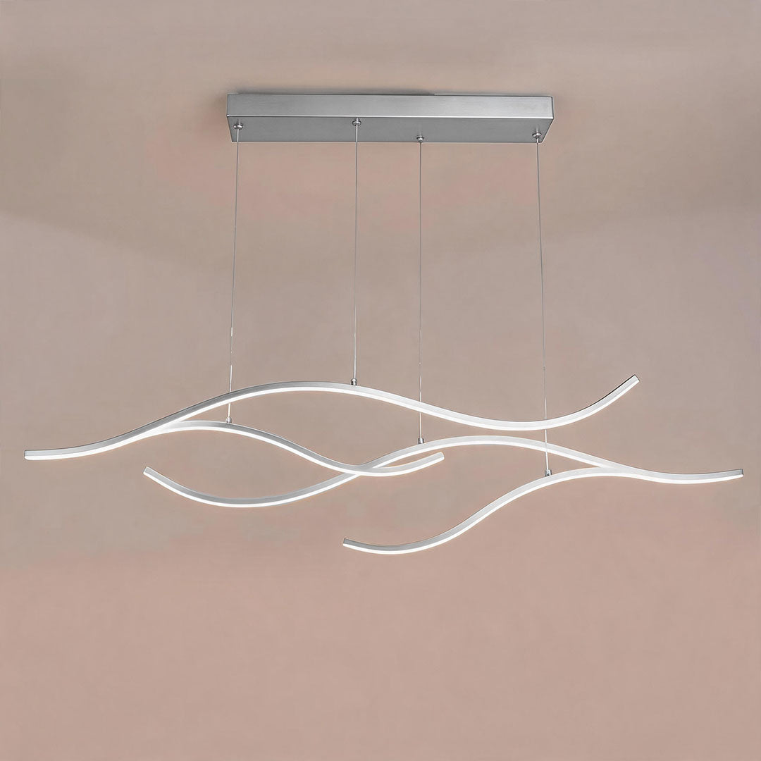 Wavy LED Linear Pendant Light