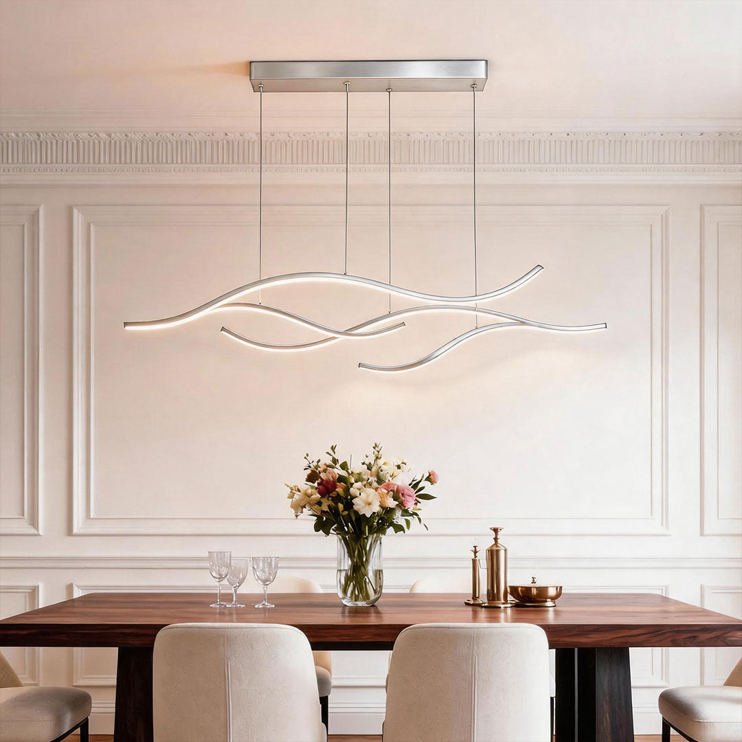 Wavy LED Linear Pendant Light