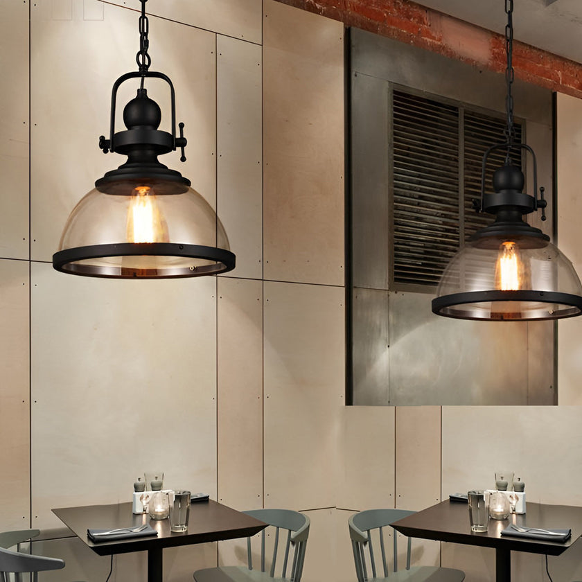 Clear Glass Bowl Pendant Light