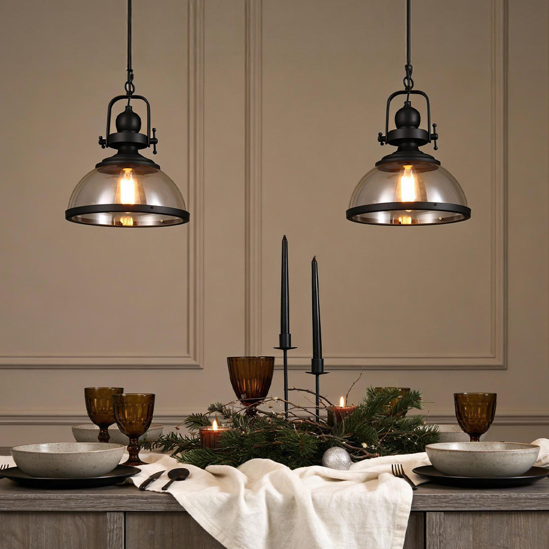 Clear Glass Bowl Pendant Light