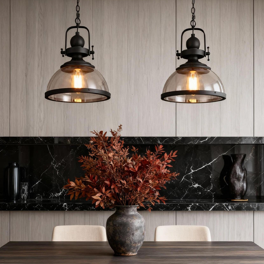Clear Glass Bowl Pendant Light
