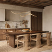 Wavy LED Linear Pendant Light