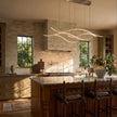 Wavy LED Linear Pendant Light