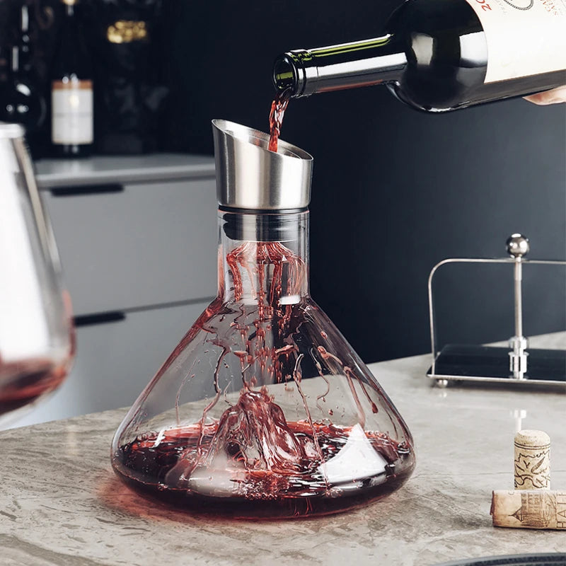 Crystal Wine Decanter with Aerator