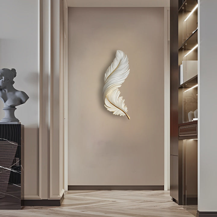 Feather LED Wall Art Lamp