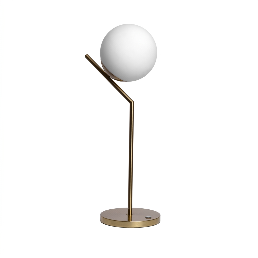 Lumora brass table lamp on white
