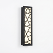 Harper black aluminum wall light on white