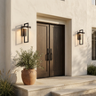 Pair of Terri sconces flanking a front door