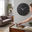 Noble modern wall clock - black
