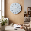 Noble modern wall clock - light blue