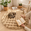 Cloud Comfort round bubble rug - khaki