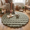 Cloud Comfort round bubble rug - green