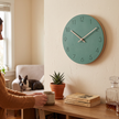 Nork minimalist wood wall clock - green