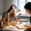 Nordic wooden desk lamp - white