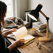 Nordic wooden desk lamp - black