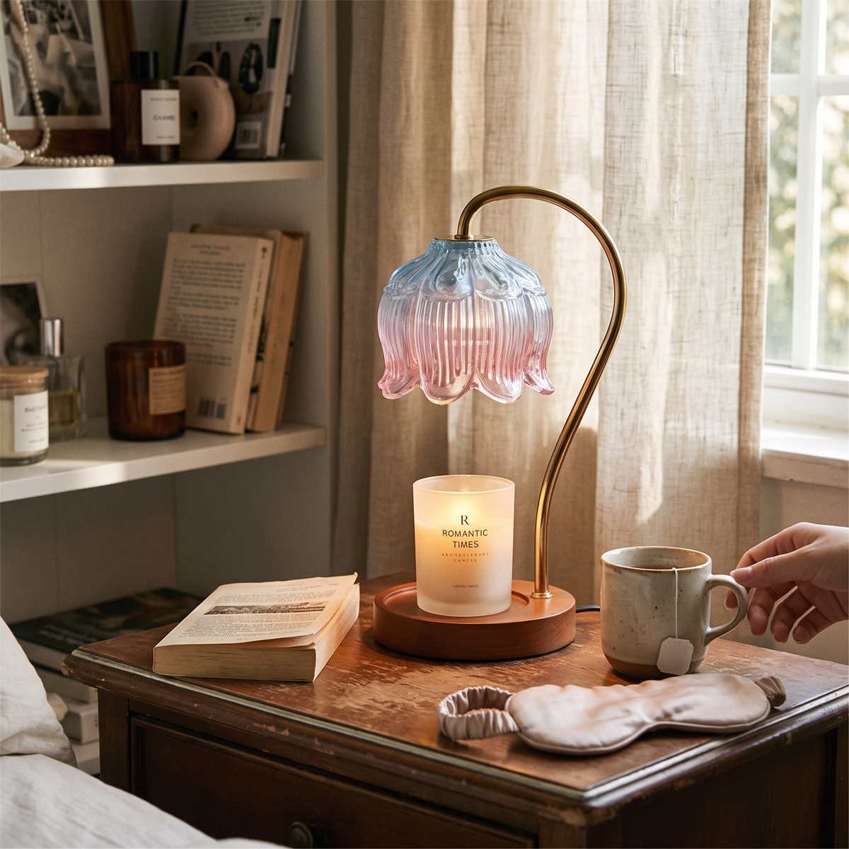 Retro Glass Candle Warmer Lamp