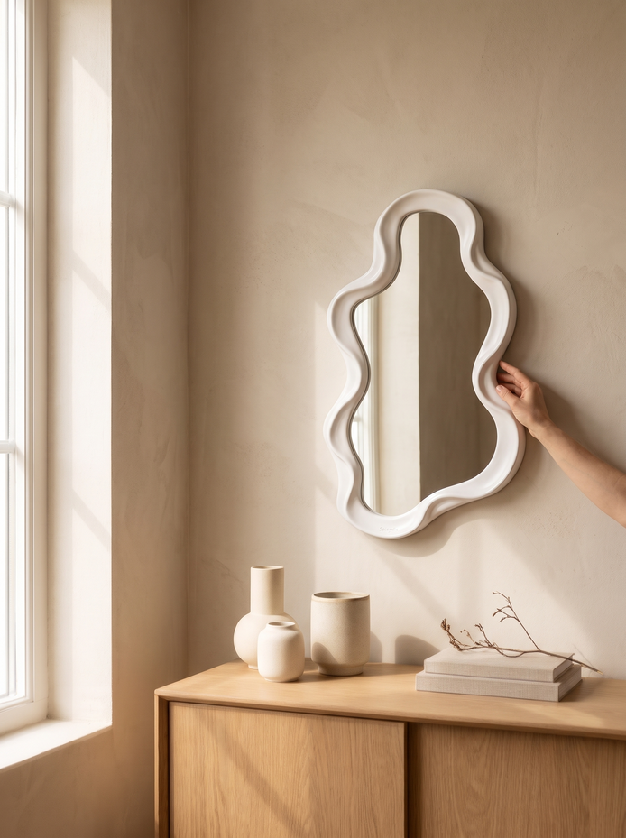 Spiegelia Cloud Shaped Decorative Mirror, A Softer Shape for Your Walls