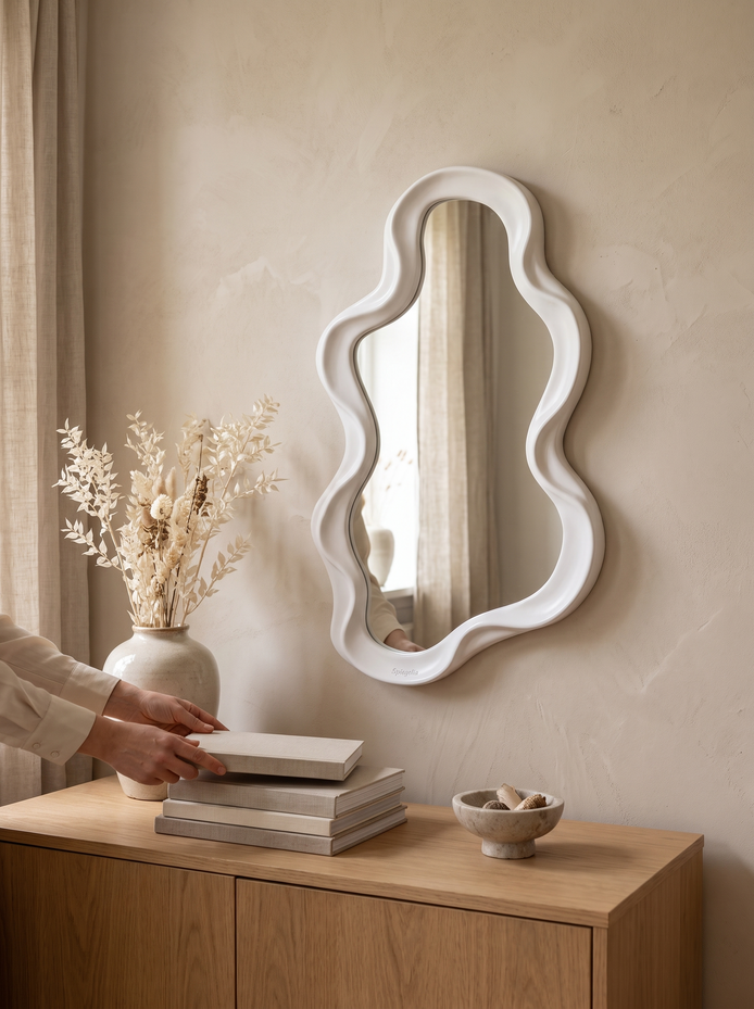 Spiegelia Cloud Shaped Decorative Mirror, Three Tones, Three Moods