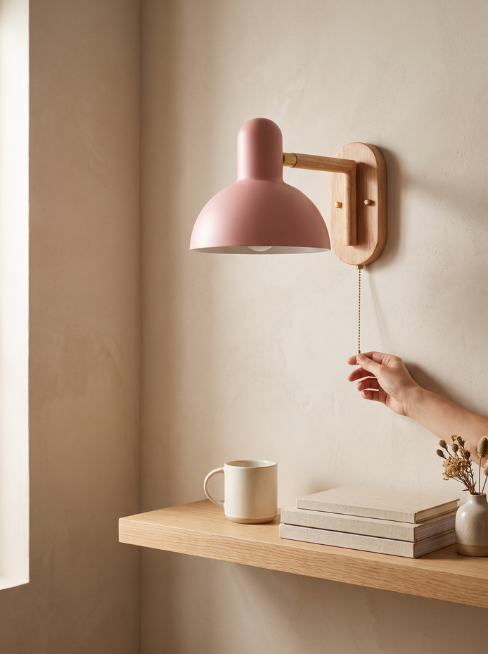 Macaron Wood & Iron Wall Sconce, Light Exactly Where You Need It
