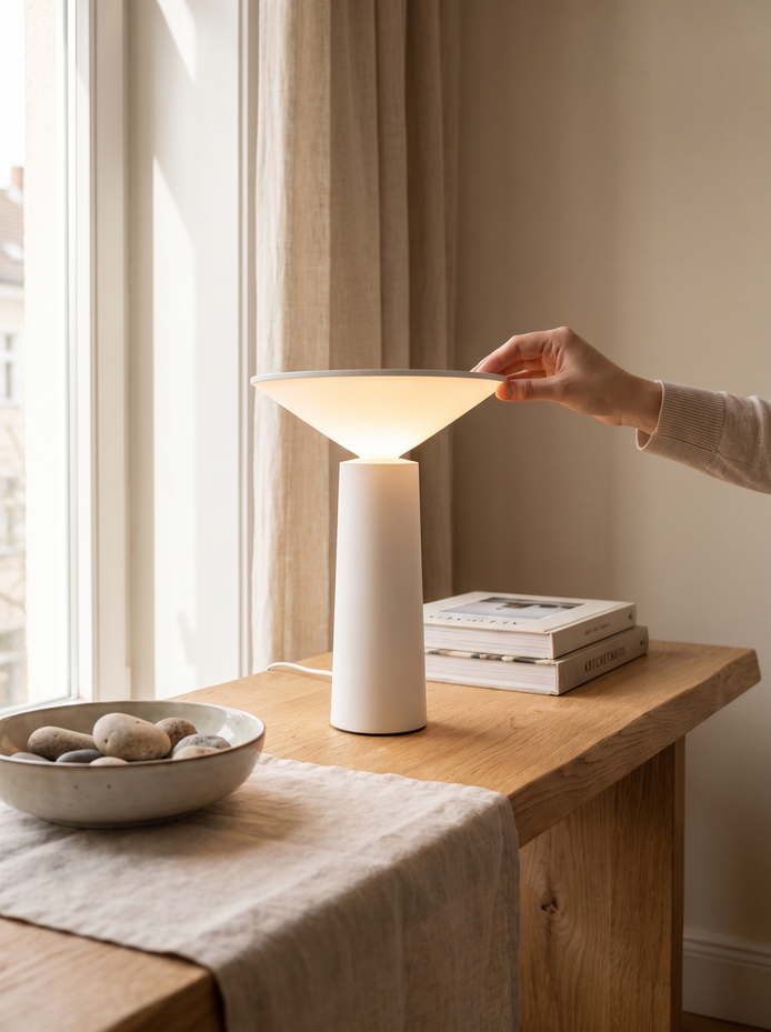 Aurora Libra Cordless Table Lamp, Sculptural From Every Angle